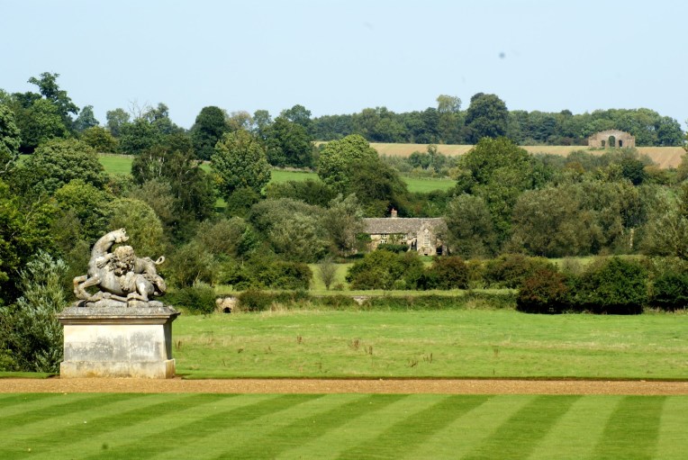 Lion Attacking Horse Statue at Rousham
